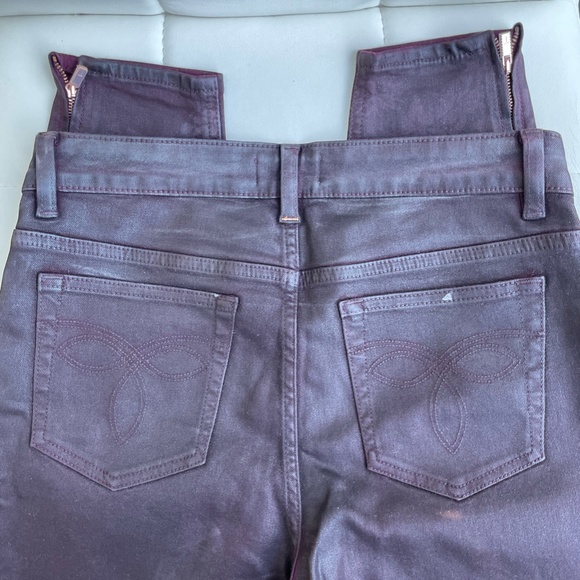 NWOT Ted Baker London Anna wax-finished skinny jeans size 28 / color purple - Picture 6 of 12